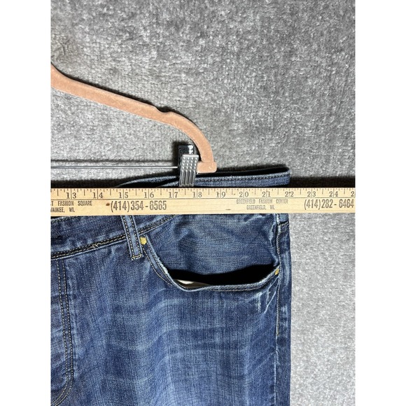 Vigoss Studio Cody Jeans Mens Size 44x34 Blue Cotton Distressed Denim Button Fly - Picture 14 of 16